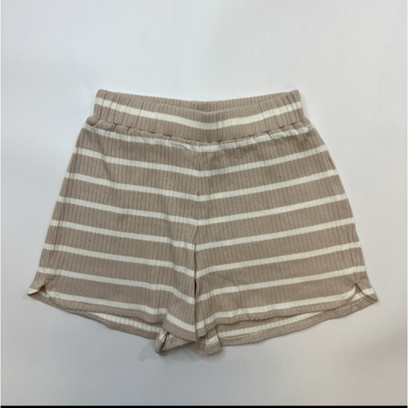 French Connection Tommy Short Womens XS Extra Small Beige Ribbed Knit Striped - Picture 2 of 9